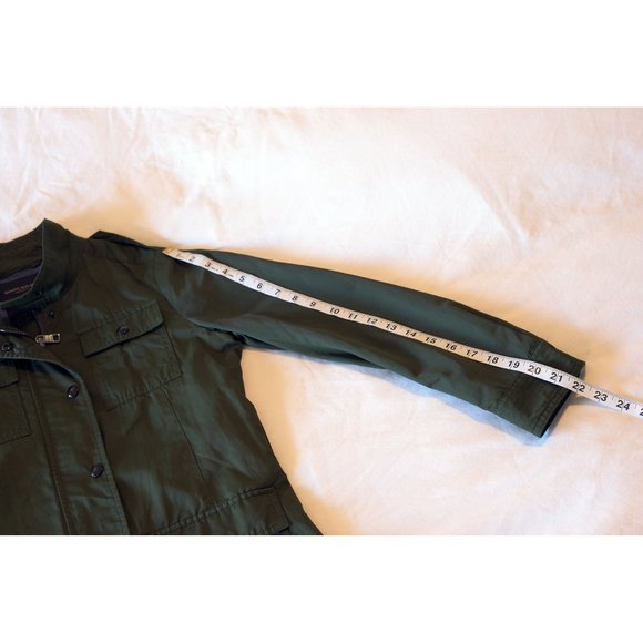 BANANA REPUBLIC Hunter Green Waxed Cotton Utility Jacket, XXS - Picture 6 of 8